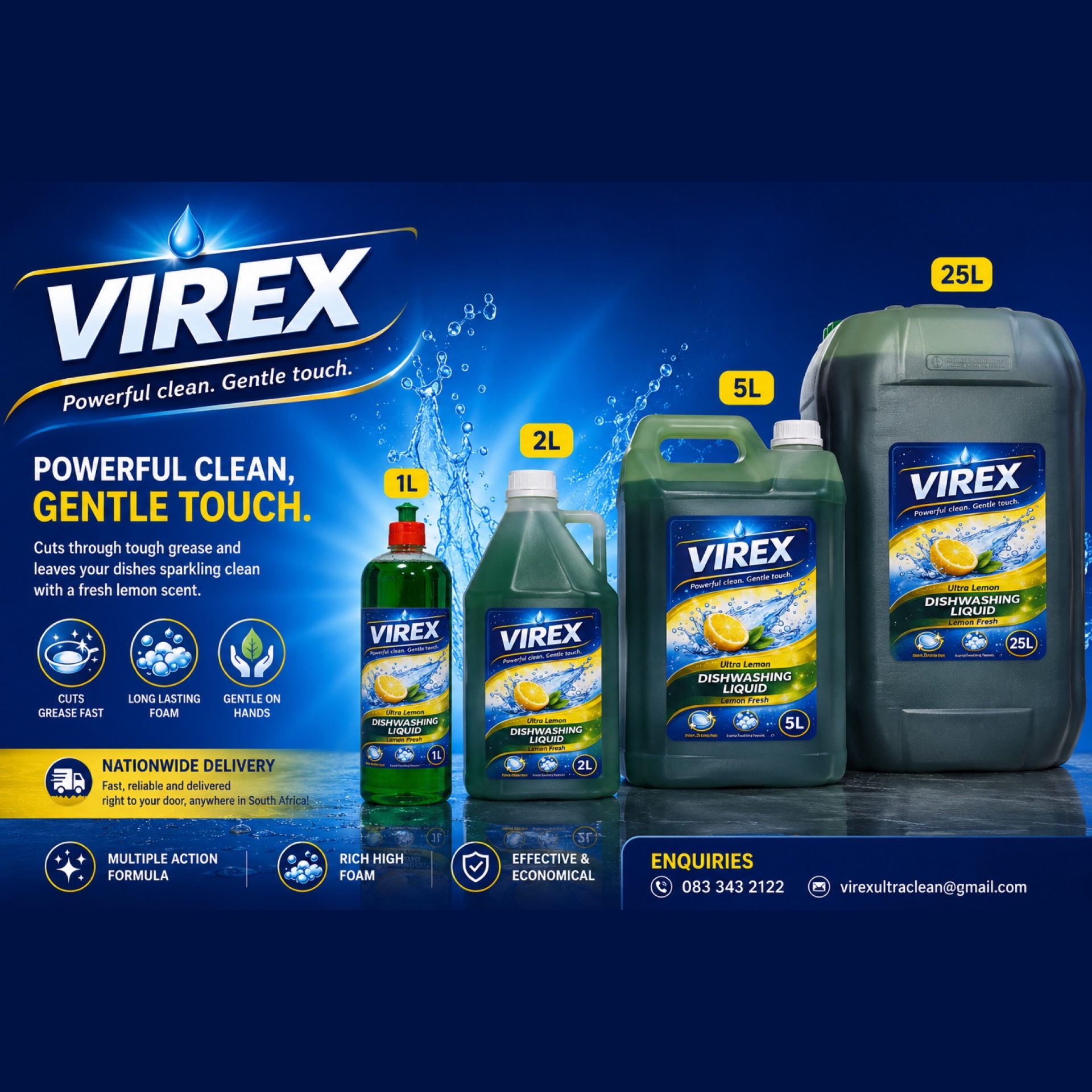 VIREX Dishwashing Liquid product family